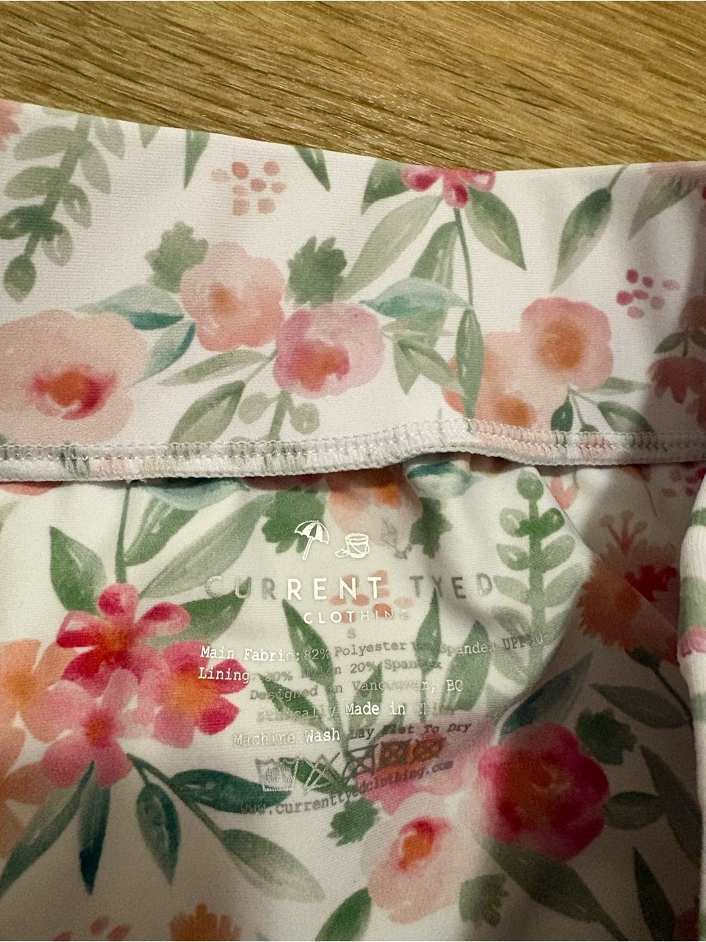 NWT Current Tyed High-Waist Floral Bikini Bottom - Pink & Green - Picture 6 of 9